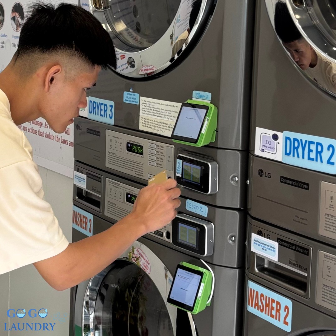 CQR-Laundry trên máy giặt sấy
